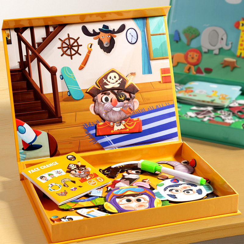 Caja de regalo magnética portátil para niños Jardín de infantes Puzzle Puzzle image 1