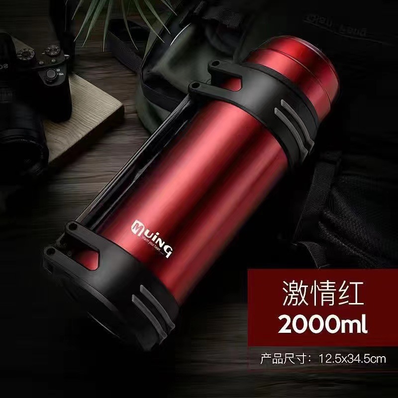 Taza de aislamiento Olla de viaje para automóvil portátil de gran capacidad para hombres y mujeres Olla de aislamiento para exteriores de acero inoxidable 304 Logotipo personalizado