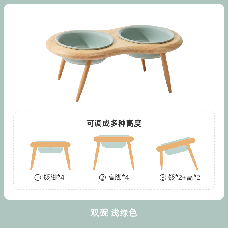 Platillo volante de cerámica gato tazón de protección de pie alto vértebra cervical gato tazón de comida gato perro gato cuenca bebedero mascota merienda tazón de cerámica