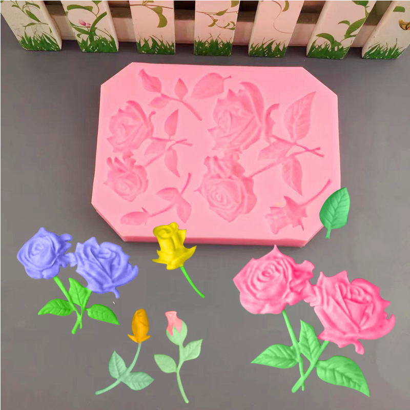 Новый DIY подслащенный торт плесень большой розы силиконовая форма подслащенный торт хлеб плесень домашняя выпечка
