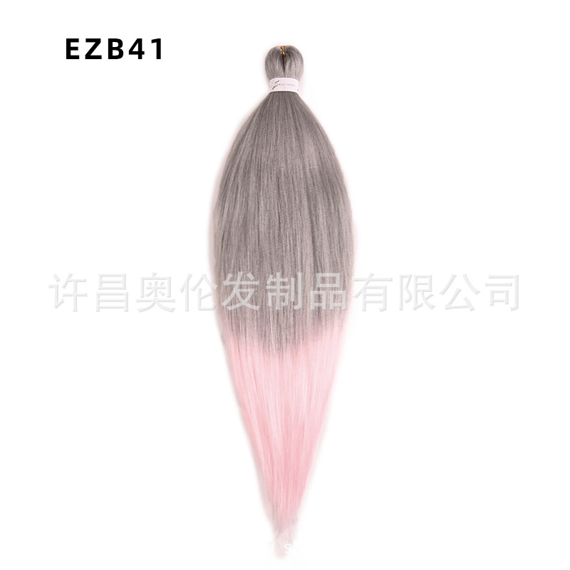 EZ peluca floja suave de fibra química africana 26 pulgadas 90 gramos de PVC bicolor ignífugo seda de baja temperatura gran trenza