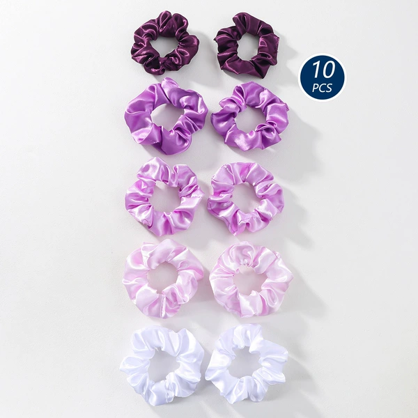 10pcs white and purple series