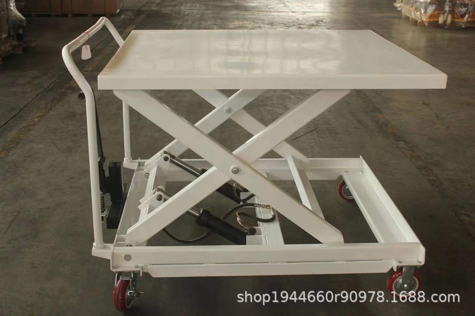 手动液压移动剪叉式小型升降平台车电动固定货梯平板举升机手推车