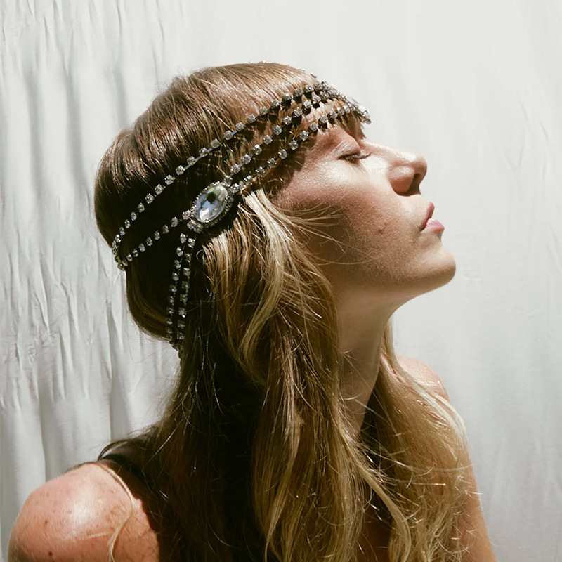 Amazon Explosions Jewelry Niche Ethnic Style Multi-layer Forehead chain Personality Full Diamond Tassel Head chain Hair chain