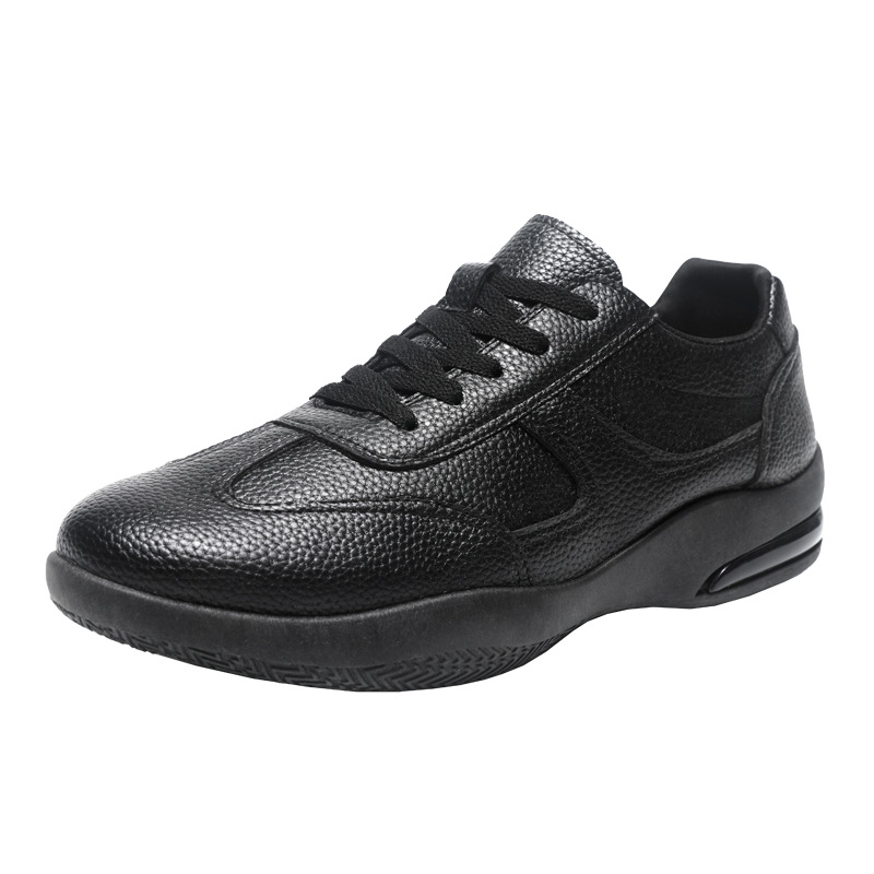 Zapatos de hombre nuevos zapatos de cuero con almohadilla de aire, zapatos de negocios casuales, cordones negros, zapatos de cuero de hombre al por mayor