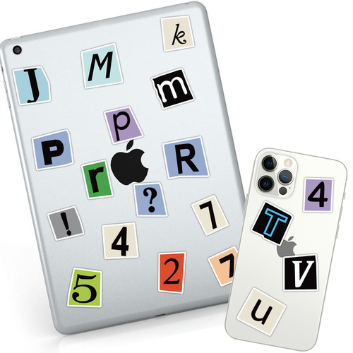 200 numbers, letters, symbols, notebook stickers, children's stationery, water cup, mobile phone case, notebook waterproof stickers