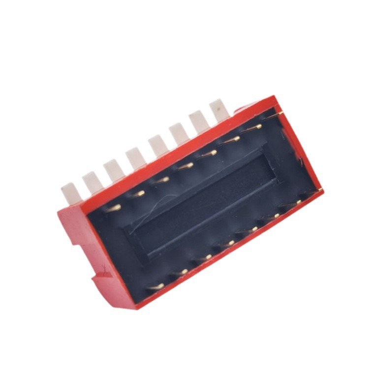 Manufacturer's Low-Frequency 2.54mm Red Dip Switch Pcb Terminal Block Dustproof Pxp Type Wave Solder 2P Custom Logo