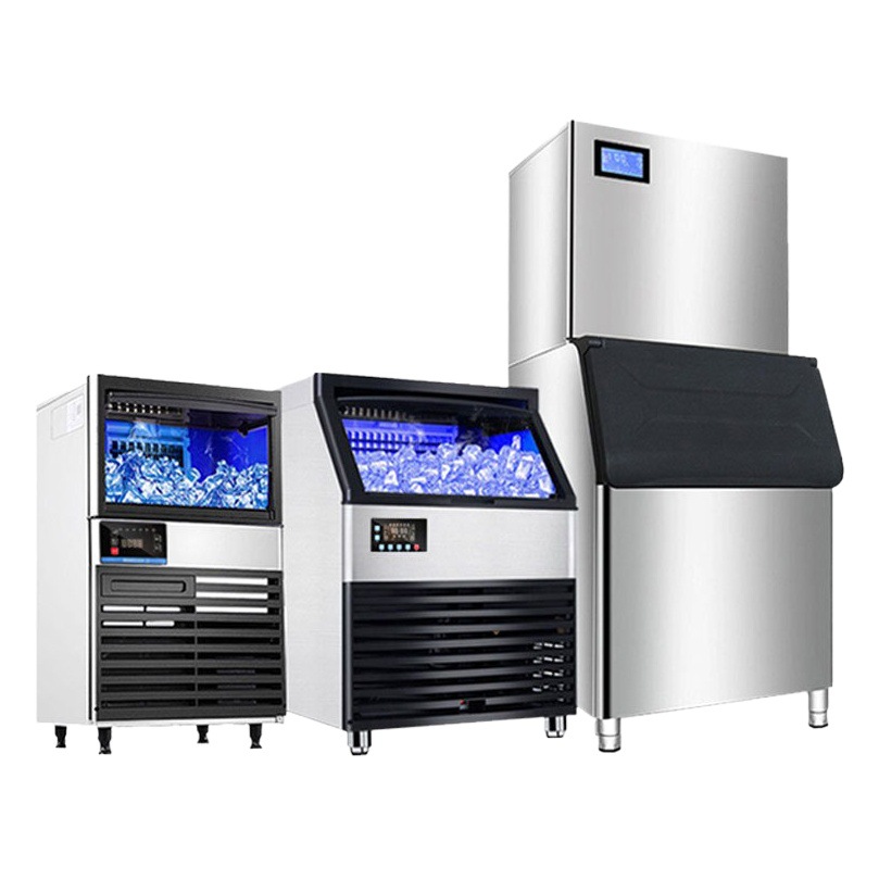 Spot máquina de hielo comercial completamente automática a gran escala cuadrada media luna de hielo té con leche cafetería restaurante bar personalización transfronteriza