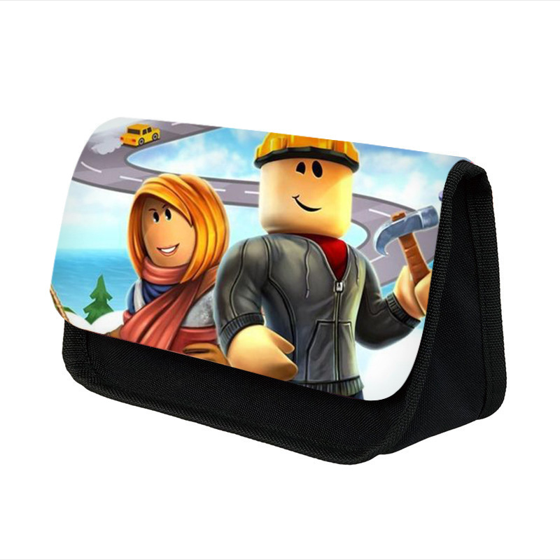 新型ROBLOXペンケース 学生用 大容量収納 文具箱 男の子向け 個性的 耐汚れ 二層式ペンケース 輸入品|undefined