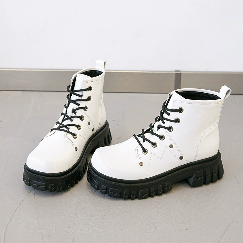 Женские ботинки Beautiful Foot Power Martins в британском стиле, Новинка осени и зимы 2022 года, модные крутые короткие сапоги на шнуровке с толстой подошвой