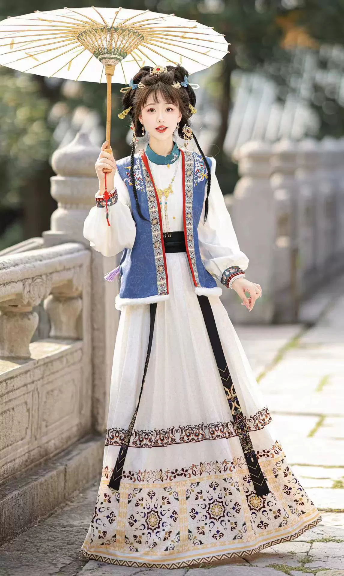 Оригинальный Улучшенный женский осенне-зимний жилет Han Xiang qingmian в китайском стиле ханьфу, новый костюм с элементами повседневного ханьского стиля на осень и зиму