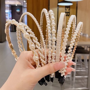 Children's hairband for women in summer, Sen Mei headband baby pearl hair bundle 2025 new hair card headdress