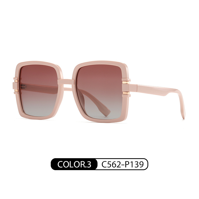 Gafas de sol polarizadas de las nuevas mujeres TR7553 moda gran marco conducción gafas de sol a prueba de sol