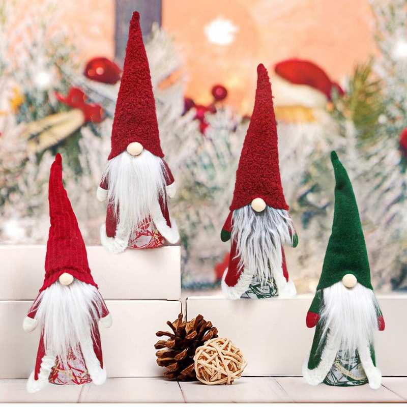 Cross-Border Christmas Decoration Faceless Old Man Dwarf Doll Ornaments Christmas Gnome Dwarf Doll Scene Decoration