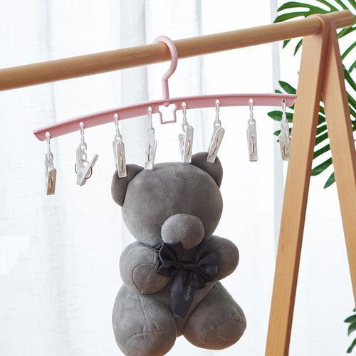 One-piece clothespin, sock drying rack, plastic household hanger, telescopic hanger, baby pants clip, seamless pant rack