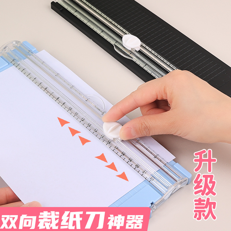 Cortador de papel de corte bidireccional cortador de papel pequeño cortador de papel manual portátil de oficina para estudiantes domésticos DIY cortador de papel