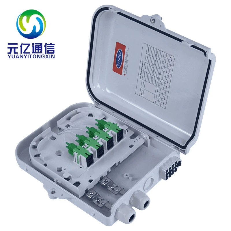 Сеть FTTX, оптоволокно, домашняя внешняя торговля, водонепроницаемая 8-ядерная оптоволоконная коробка, белая наружная настенная воздушная модель