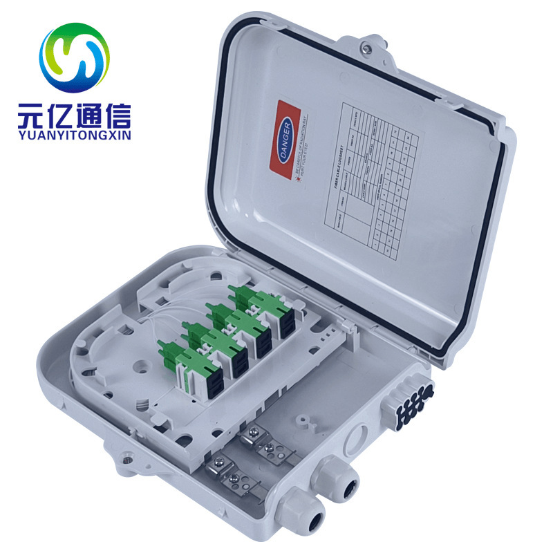 Foreign Trade Waterproof Head White 8-Core Fiber Splitter Box Indoor and Outdoor Wall-Mounted Adapter 1-to-8 Micro-Splitter Apc Foreign Trade Waterproof Head White 8-Core Fiber Splitter Box Indoor and Outdoor Wall-Mounted Adapter 1-to-8 Micro-Splitter Apc