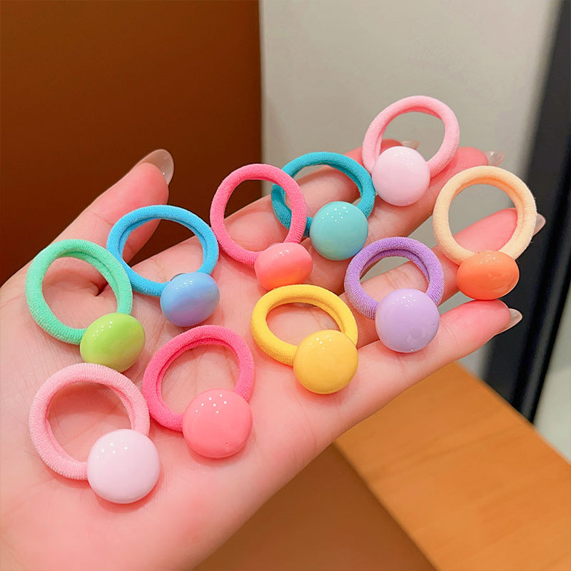 La banda de pelo de aspecto alto de la banda de goma del color del caramelo de los niños pequeña niña no daña el pelo los accesorios del pelo de las muchachas de la banda de goma del bebé