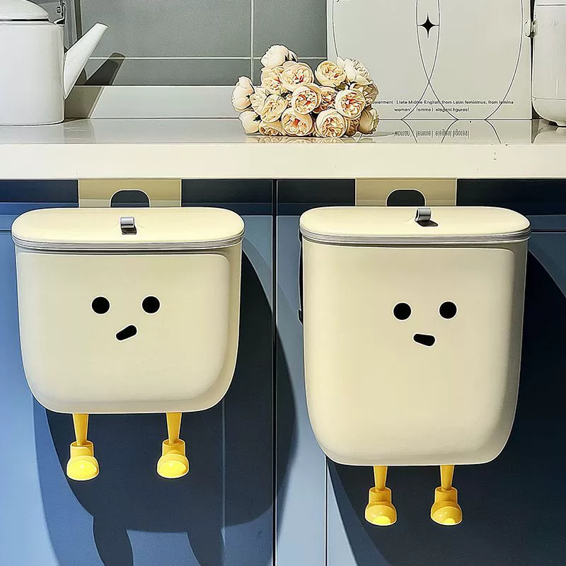 Кухонный мусорный бак большой вместимости с крышкой для ванной комнаты, настенный, бытовой, без изгиба, от производителя