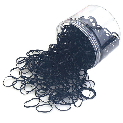 Baby hair elastic one-time use non-damaging hair tie for girls and babies, chick black small circle hairband for children