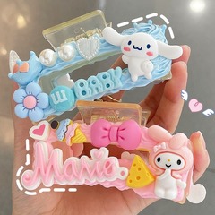 大きいサイズの透明なつかみのシンプルな女性の四角形のサメのヘアピンのdiyクリームゴムの部品の材料は卸売りを包みます。