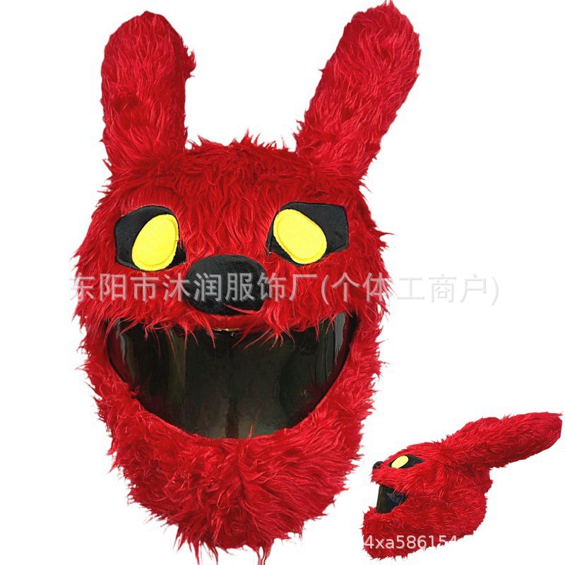 Funda protectora de casco divertida con personalidad de punto transfronterizo, máscara de ciclismo, accesorios de decoración de motocicleta, conejo, tiburón, tres ojos