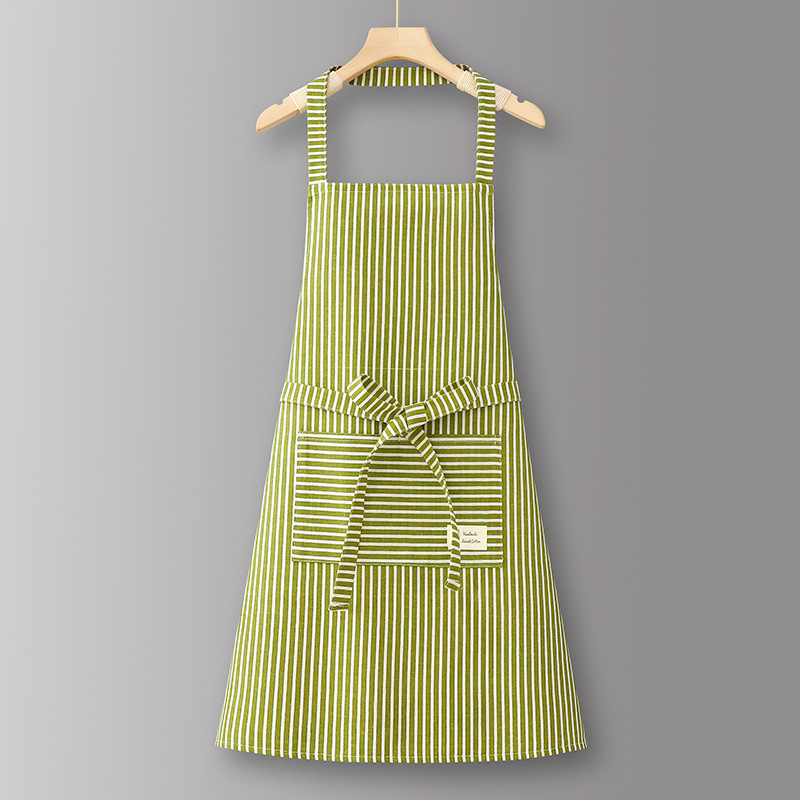 Green-ZJ632 면 세로 줄무늬