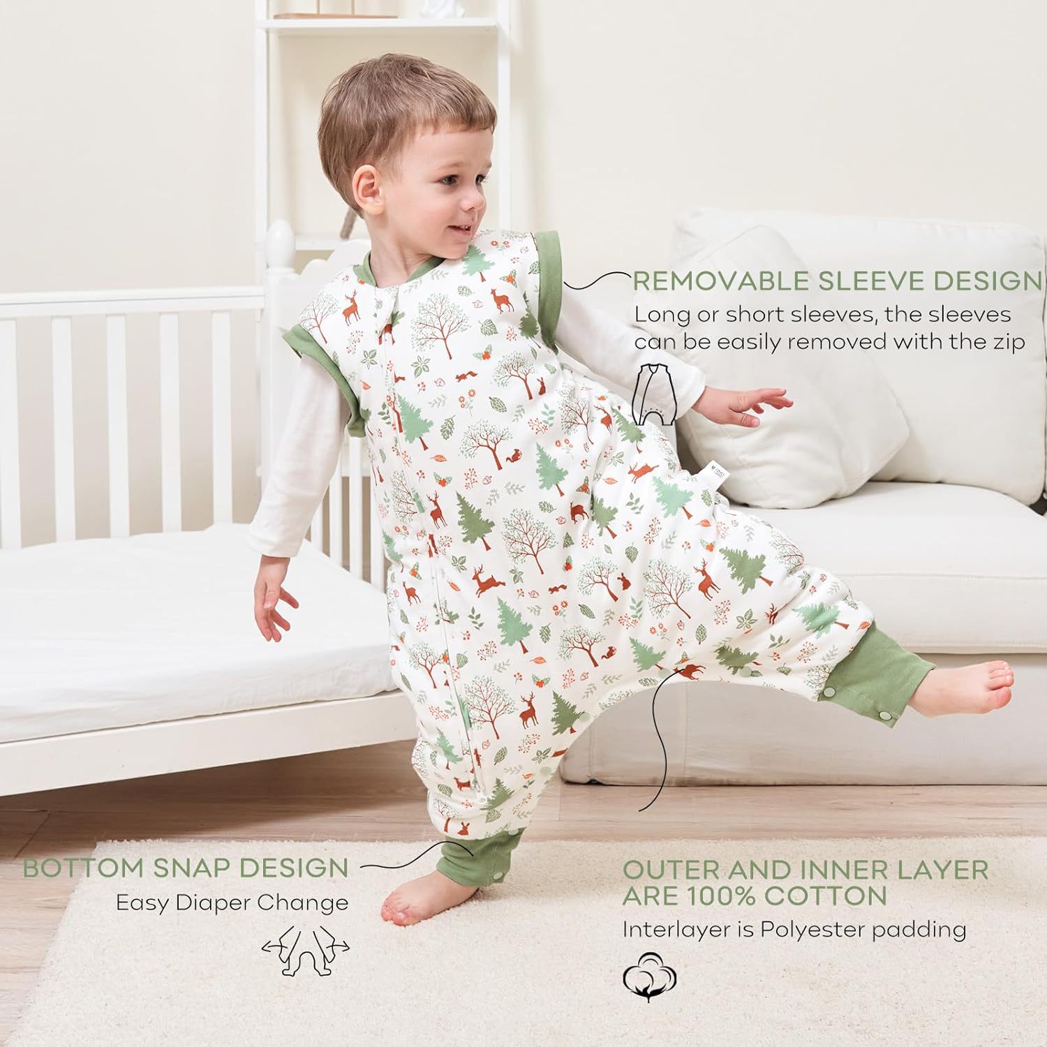 Saco de dormir para bebés de algodón acolchado de invierno Saco de dormir para bebés saco de dormir de algodón para niños transfronterizo al por mayor