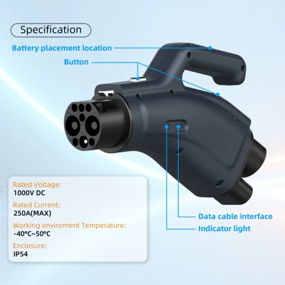 EV şarj adapterləri DC 250A charging adapter CCS2