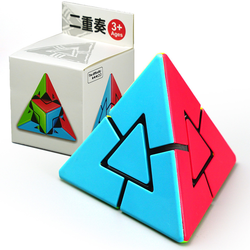Pan-New Duo Pyramid Rubik's Cube Tower Kindergarten Simple Magic Tower Special-Shaped Creative Solid Color Smooth Toy