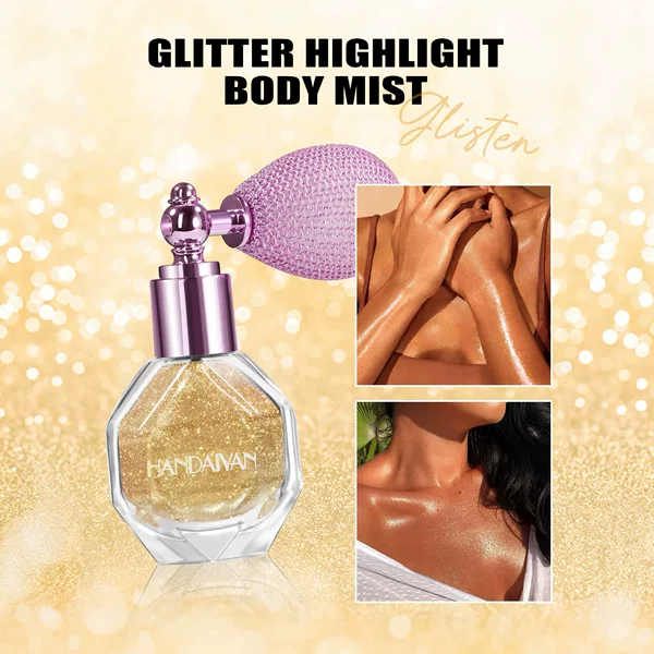 Cross-Border Glitter Powder to Brighten Body Glitter Powder Handaiyan High-Gloss Spray Glitter Powder Spray Bottle High-Gloss Air Bag Spray Bottle