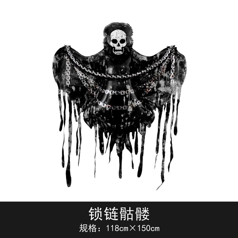 国境を越えた独立包装ハロウィーン立っているベースの柱カボチャ幽霊の木パーティー装飾卸売りアルミ膜風船|undefined
