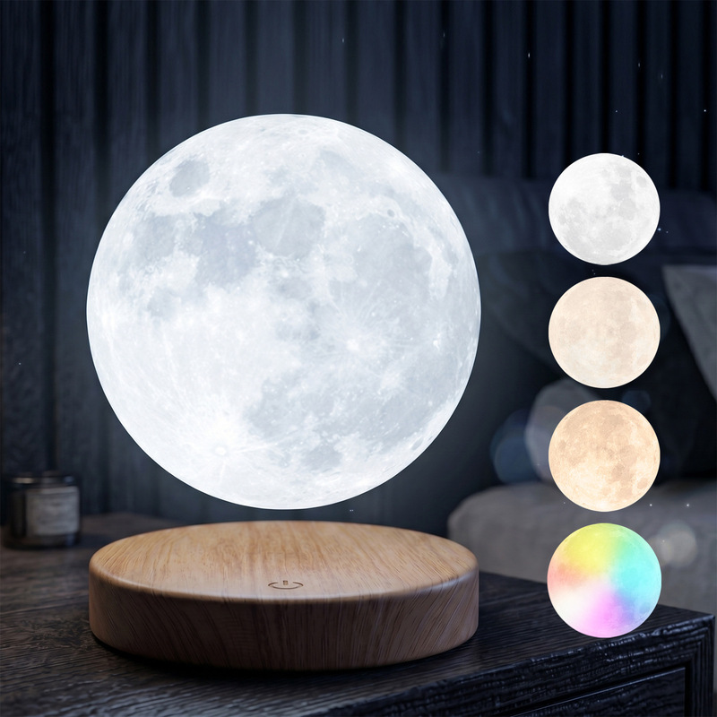 Multi-Color Changeable Magnetic Levitation Moon Lamp, Colorful Rotating High-Brightness 6inch Cross-Border Hot-Selling Ambient Light, Direct Sales from the Manufacturer Multi-Color Changeable Magnetic Levitation Moon Lamp, Colorful Rotating High-Brightness 6inch Cross-Border Hot-Selling Ambient Light, Direct Sales from the Manufacturer
