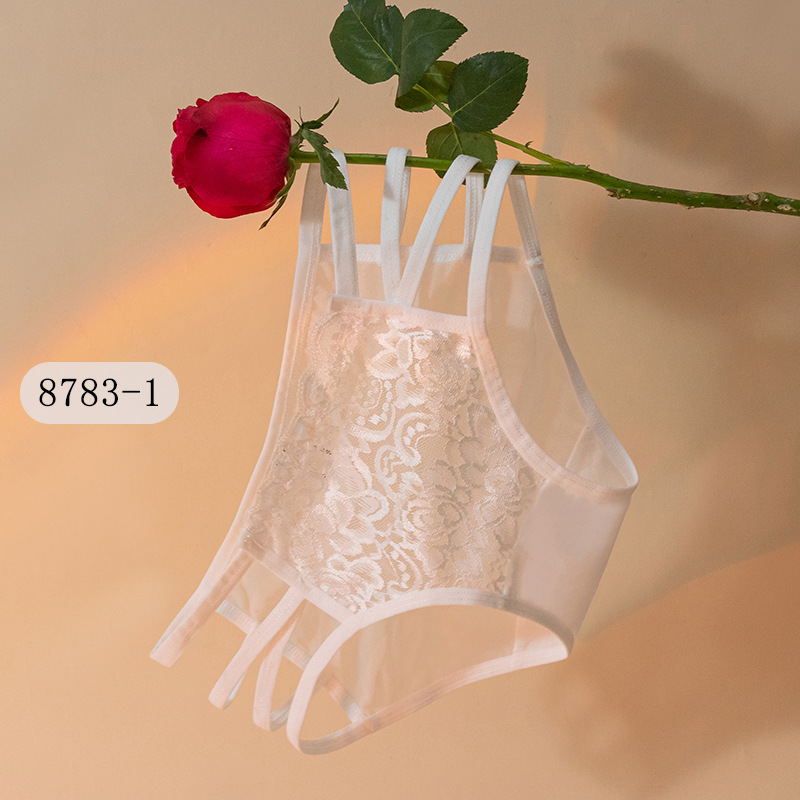 Dulce chica blanca ropa interior de encaje puro sexy lindo arco malla cómodo algodón entrepierna ropa interior nuevo