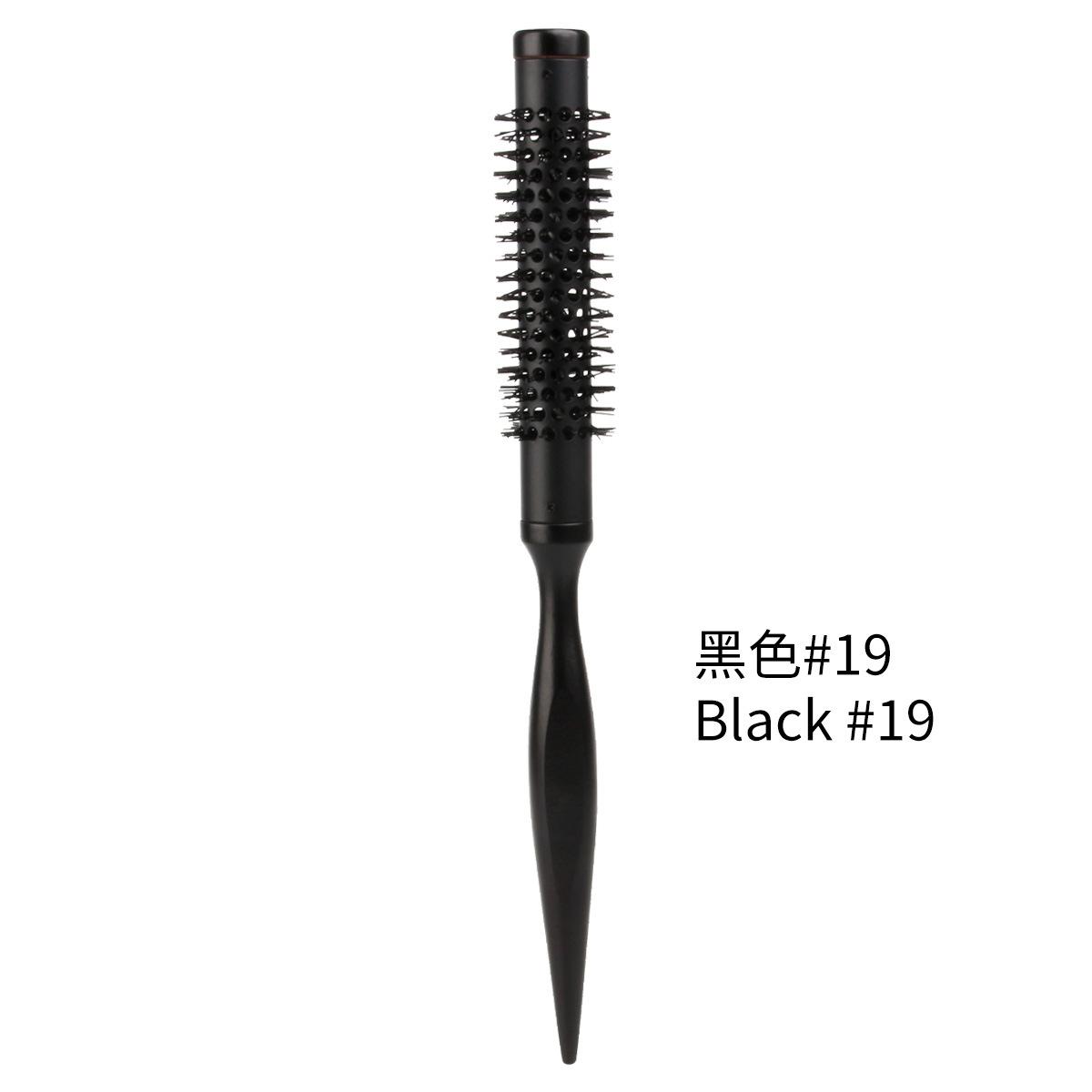 Estilista especial resistente a altas temperaturas de lana de nylon cilindro de rodadura ultra-fino pequeño rodillo de lana peine soplado raíz del pelo tubo de aluminio punta cola peine hebilla interior