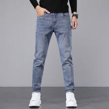 9110#秋冬时尚百搭修身小脚弹力牛仔长裤男28-40码【21】（水泥地