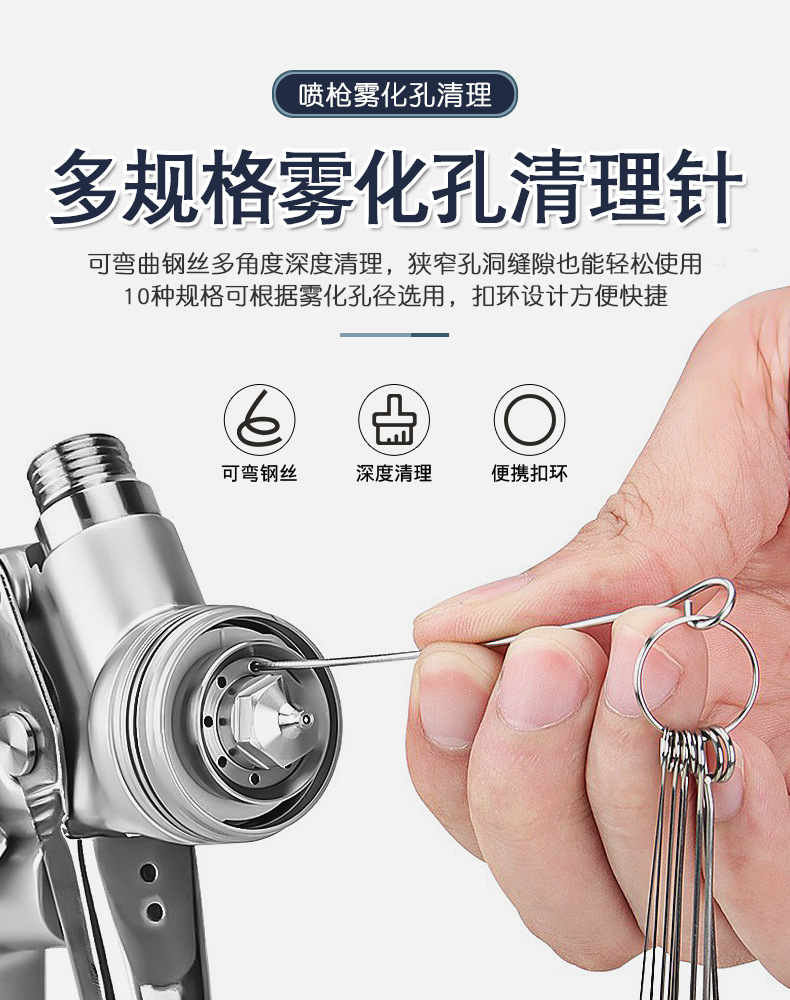 Car Paint Spray Gun Cleaning Brush Model Spray Pen Spray Gun Nozzle Pipe Cleaning Brush Cleaning Needle Wholesale
