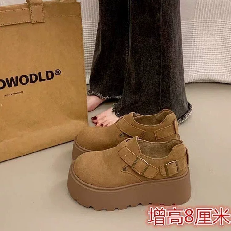 Взрывная толстая подошва Birken Women 2025 Женская обувь Lefu увеличивается на 8 см