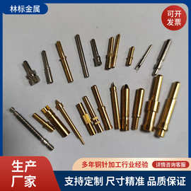 厂家优惠现货直销微型细小压花镀镍黄铜导电插针 pin铜针小零加工