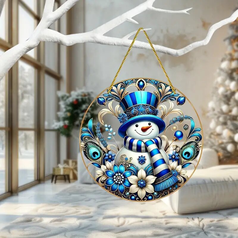 Colgante 2025 nuevos productos transfronterizos de la serie de Navidad disco de decoración para el hogar de joyas de Navidad acrílico