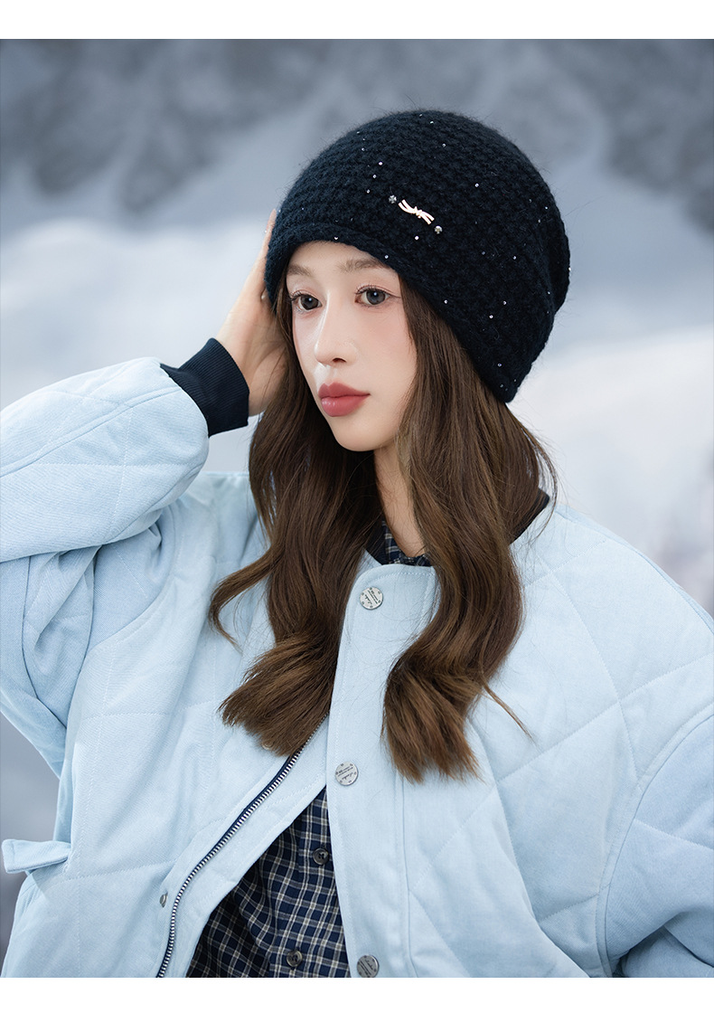 Knitted Plaid Beanie Hat With Fleece Lining For Men Retro Style_voghion.com