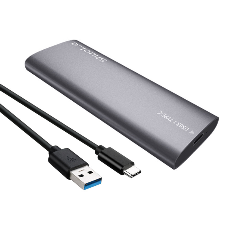 M.2硬盤盒USB3.1Type-C支持NGFF/MVMe雙協議金屬外置移動硬盤盒