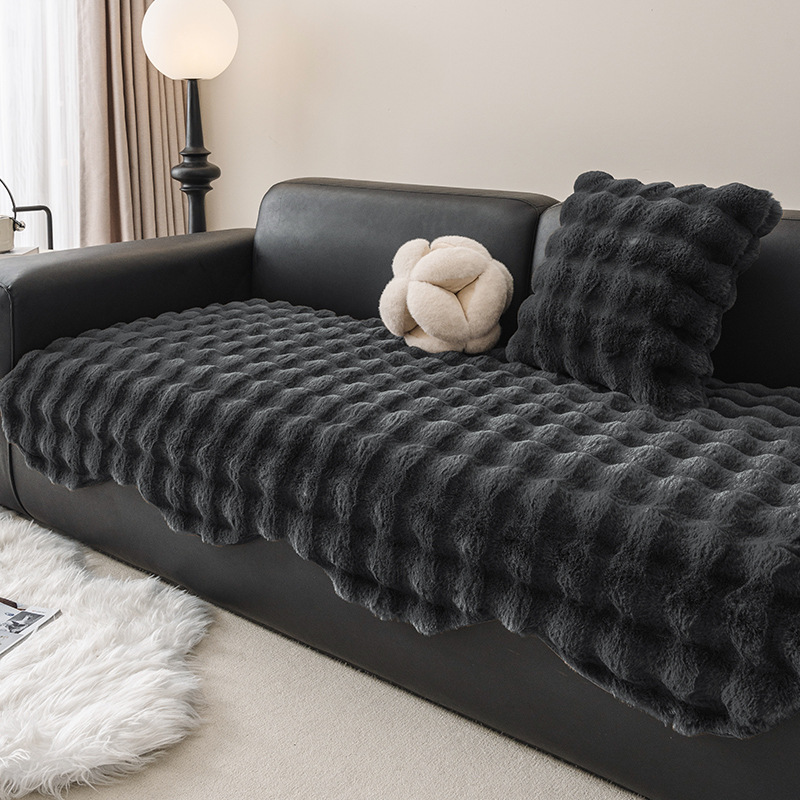 Francia de forma especial engrosada tela de seda de peluche 2024 nuevo otoño invierno de alta calidad sensación fija cojín antideslizante