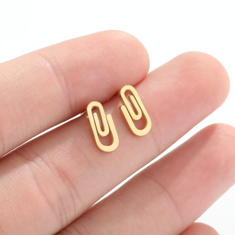 1 Pair Fashion Geometric Stainless Steel Plating Ear Studs display picture 5