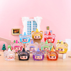 抖音新作可愛いクマ頭流砂飾り、キラキラ光るオイル入りトレンドグッズ、フィギュア飾り、女の子へのプレゼント、メーカー直販