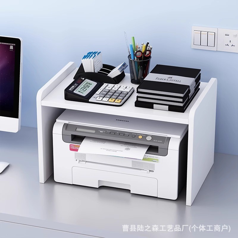 Spot Wooden Storage Rack Printer Storage Rack Office Desk Multi-Layer Storage Rack Desk Stand File Rack