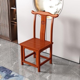 New Chinoiserie Solid Wood Antique Chinoiserie Nan Elm Horn Chair Hotel Home Dining Chair Back Chair Office Matching Chair