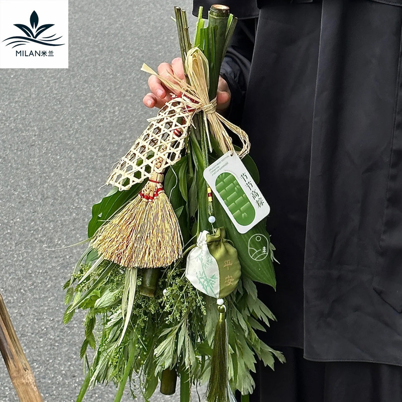 Festival del Bote del Dragón Serie Tarjeta de ramo Tarjeta de felicitación de vacaciones Embalaje de flores Regalo floral de bricolaje Decoración Tarjeta de felicitación