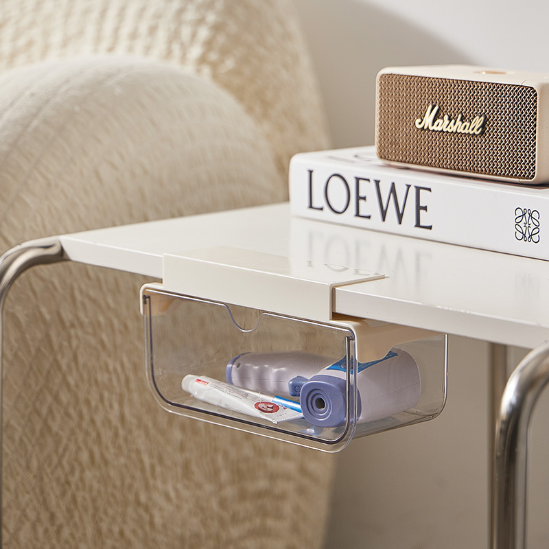 Mirror Cabinet Drawer-Style Storage Box under the Table, Bathroom Cosmetics Organizer, Cotton Pad and Makeup Remover Pad Storage Solution